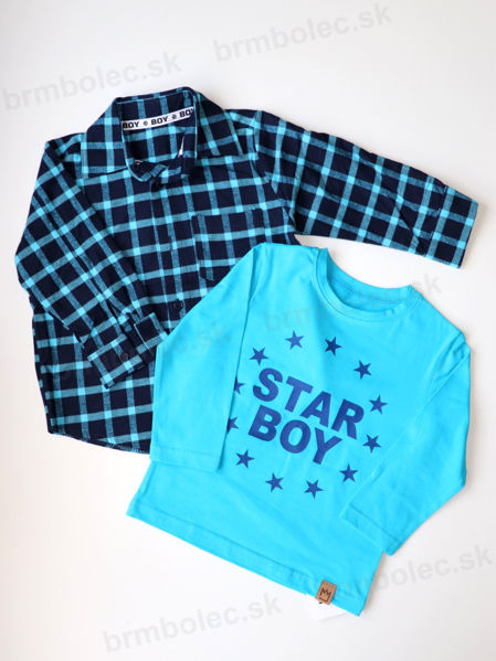 Obrázok z SET - Tričko STAR+ košela BLUE 86/92,122/128