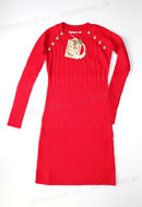 Obrázok z Vrúbkované svetríkové stretch šaty RED 98-164