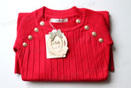 Obrázok z Vrúbkované svetríkové stretch šaty RED 98-164
