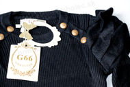 Obrázok z Vrúbkované svetríkové stretch šaty BLACK 98-164
